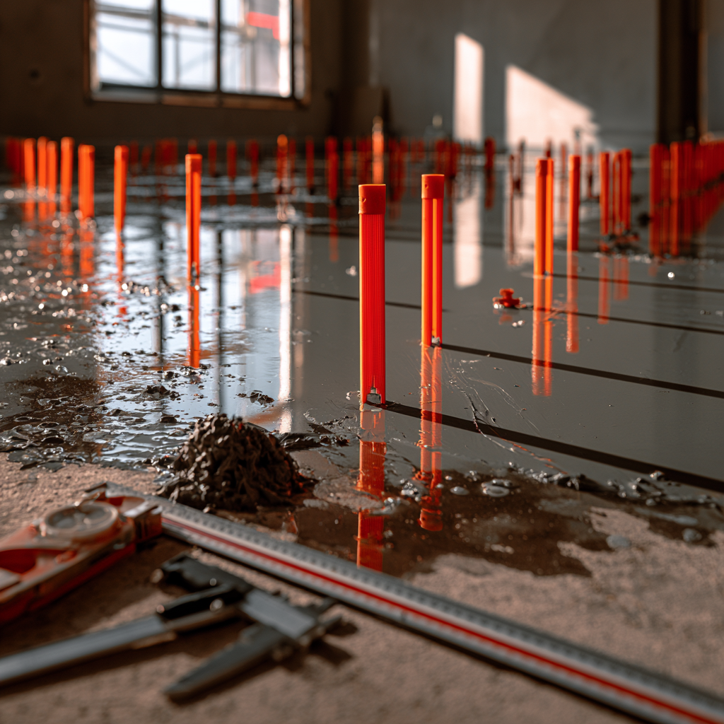 Floor Leveling Pegs Save Hundreds in Over-Pouring